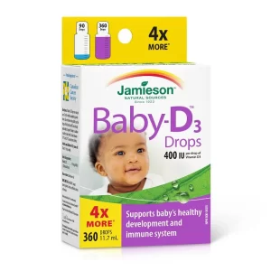 JAMIESON BABY D VITAMIN D3 DROPS FOR INFANTS 360 DROPS(11.7ML)