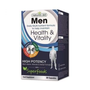 NATURES AID MEN MULTIVITAMIN AND MINERALS COMPLEX CAPS 30'S