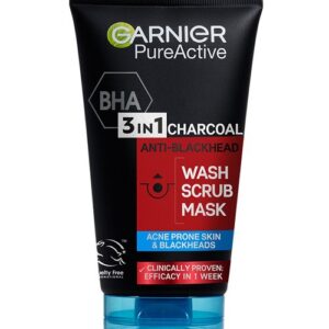 GARNIER PURE ACTIVE 3 IN 1 SCRUB CHARCOAL ANTIBLACKHEAD 150ML