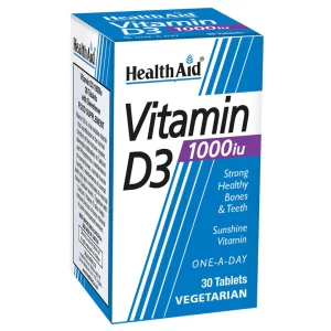 HEALTH AID D3 1000IU 30TABLETS