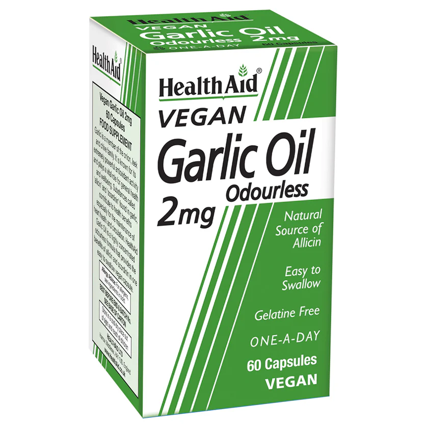 HEALTH AID GARLIC OIL 2MG 60 CAPSULES