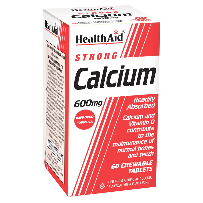 HEALTH AID Calcium 600mg Chewable Tablets 60S