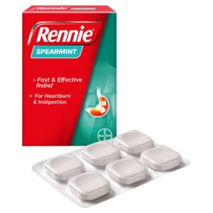 Rennie Spearmint Heartburn & Indigestion Chewable Tablets 24s