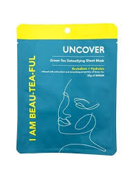 Uncover I am Beau-Tea-Ful Green TeaDetoxifying Sheet Mask – 25g